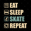 Eat Sleep Skate Repeat Funny Skate Lovers Gift Tapestry Official Skateboard Merch