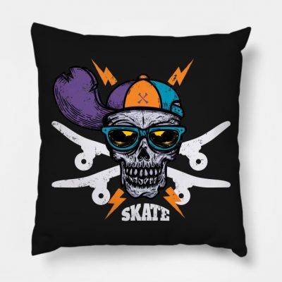 Skate To Die Throw Pillow Official Skateboard Merch