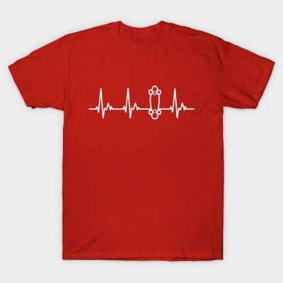 My Heart Beats For Skateboarding T-Shirt Official Skateboard Merch