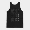 Rows Of White Skateboards Tank Top Official Skateboard Merch