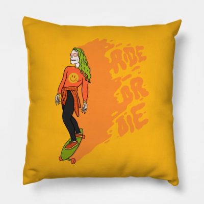 Ride Or Die Throw Pillow Official Skateboard Merch