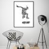 Skateboard Art Boy skateboard Poster Black and White Set of 3 skateboard Watercolor Skateboard decor PRINTABLE boy room art skater - Skateboard Gifts Store