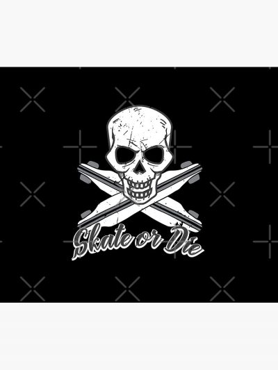 Skate Or Die Skull N Skateboards Tapestry Official Skateboard Merch