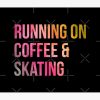 Skateboarding Running On Coffee And Skating In Watercolor Tapestry Official Skateboard Merch