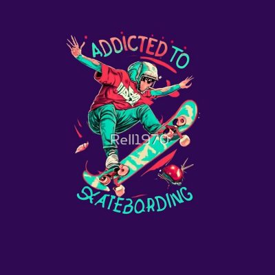 Addicted To Skateboarding Tote Bag Official Skateboard Merch