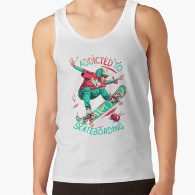 Addicted To Skateboarding Tank Top Official Skateboard Merch