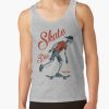 Retro Skull Skateboarder Skate Or Die Est. 1986 Keep On Rolin' Tank Top Official Skateboard Merch