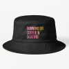 Skateboarding Running On Coffee And Skating In Watercolor Bucket Hat Official Skateboard Merch