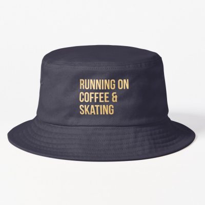 Skateboarding Running On Coffee And Skating In Gold Bucket Hat Official Skateboard Merch