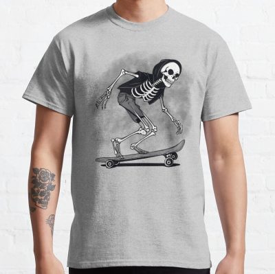 Hooligan Skeleton Riding On A Skateboard T-Shirt Official Skateboard Merch