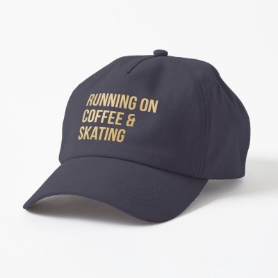 Skateboarding Running On Coffee And Skating In Gold Cap Official Skateboard Merch