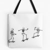 Skateboarding Skeleton Tote Bag Official Skateboard Merch