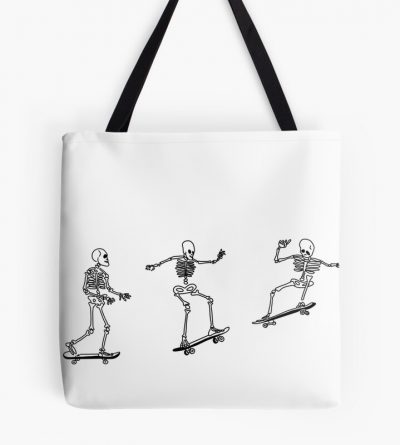 Skateboarding Skeleton Tote Bag Official Skateboard Merch