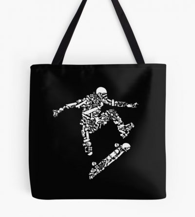 Skateboard Pattern Tote Bag Official Skateboard Merch