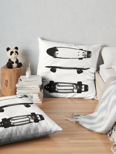 The Skateboard Throw Pillow Official Skateboard Merch