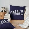 Skateboard Skateboarding Funny Evolution Of Man Throw Pillow Official Skateboard Merch