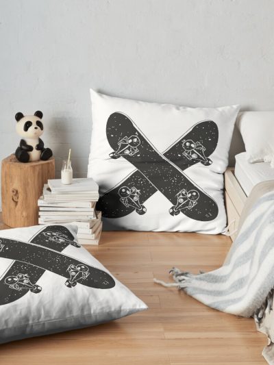 Skateboard X Throw Pillow Official Skateboard Merch