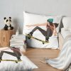 Skateboard Chick Throw Pillow Official Skateboard Merch