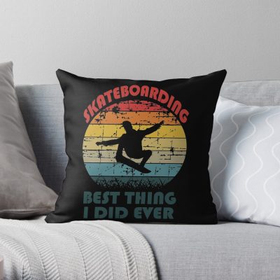 Skateboard Throw Pillow Official Skateboard Merch