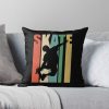 Skateboarding Retro Vintage Throw Pillow Official Skateboard Merch