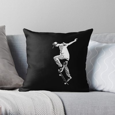 Skater Throw Pillow Official Skateboard Merch