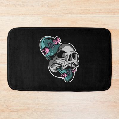 Skateboard Skull Bath Mat Official Skateboard Merch