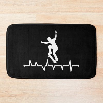 Skateboard Heartbeat Bath Mat Official Skateboard Merch