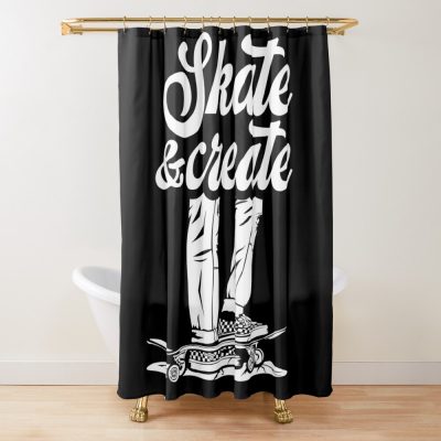 Creativity In Skateboarding Shower Curtain Official Skateboard Merch